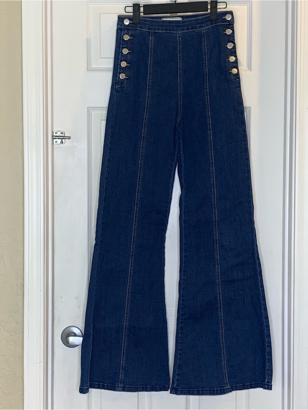 A Calin by Flying Tomato Sailor Wide Leg High Rise Jeans Size Small